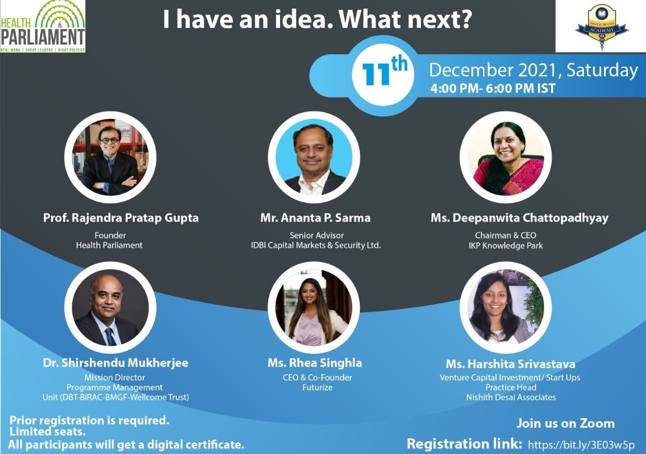 I have an idea for a Healthcare Start-up. What next? flyer